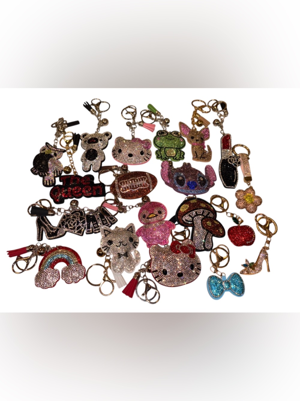 Rhinestone keychains/bag charms - choose one
